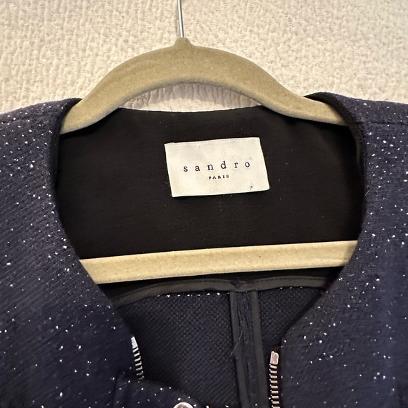 Sandro Frindge Jacket size 2/36 color navy - Picture 11 of 11